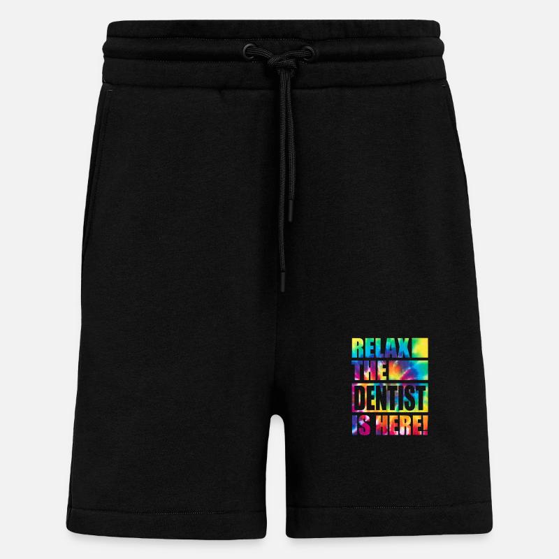 Drôle de dicton de dentiste - Short bio décontracté fabriqué en UE - SOLID BLACK