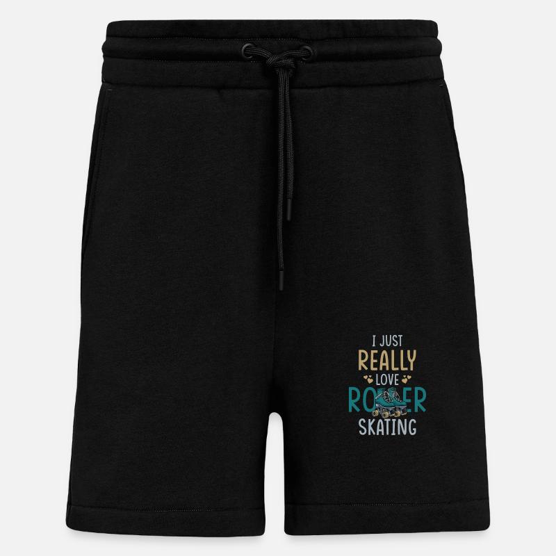 Roller Skates Roller Skating Saying - Shorts - made by SPREAD - SOLID BLACK