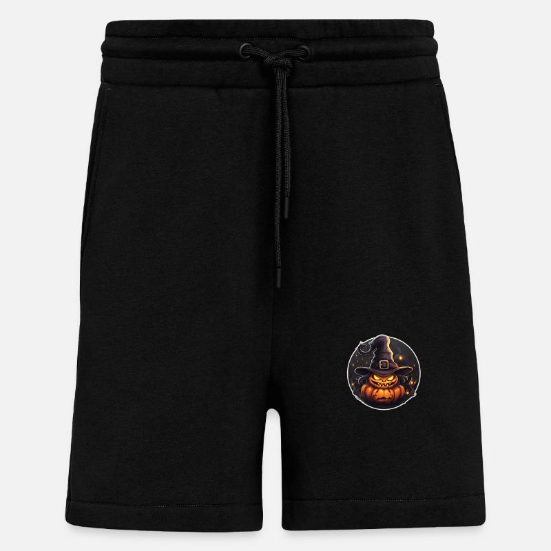 Halloween Witch Pumpkin - Shorts - made by SPREAD - SOLID BLACK