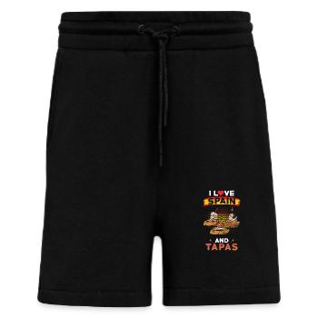 Tapas Espagne cuisine espagnole - Short bio décontracté fabriqué en UE - SOLID BLACK - Devant