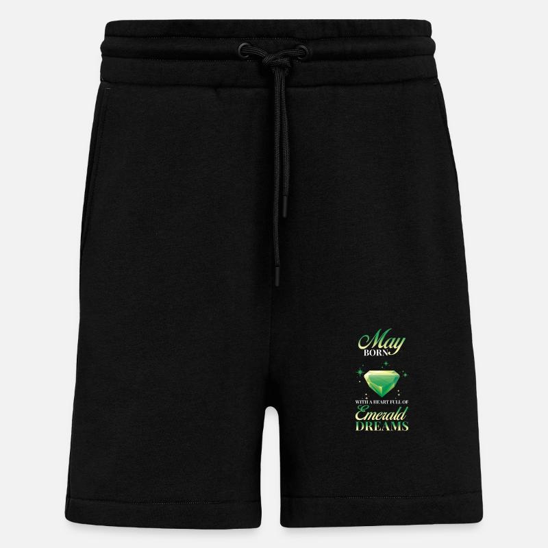 Geburtsstein Mai Smaragd - Shorts - made by SPREAD - SOLID BLACK