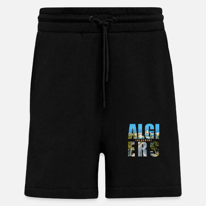 Algiers Algeria Souvenir - Shorts - made by SPREAD - SOLID BLACK