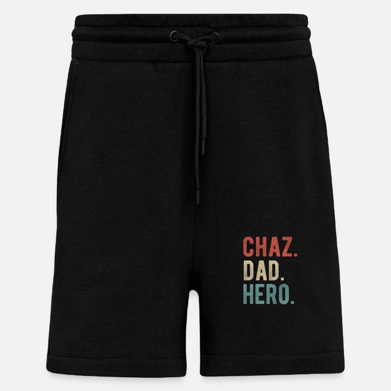 Chaz Dad Hero - Shorts - made by SPREAD - SOLID BLACK