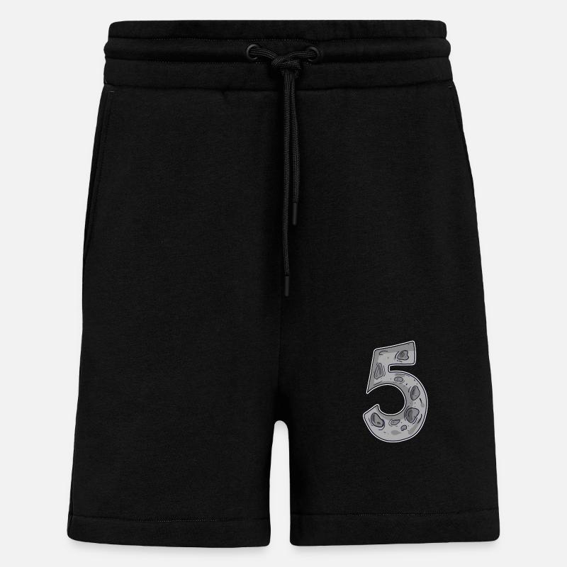 Numéro 5 Espace - Short bio décontracté fabriqué en UE - SOLID BLACK