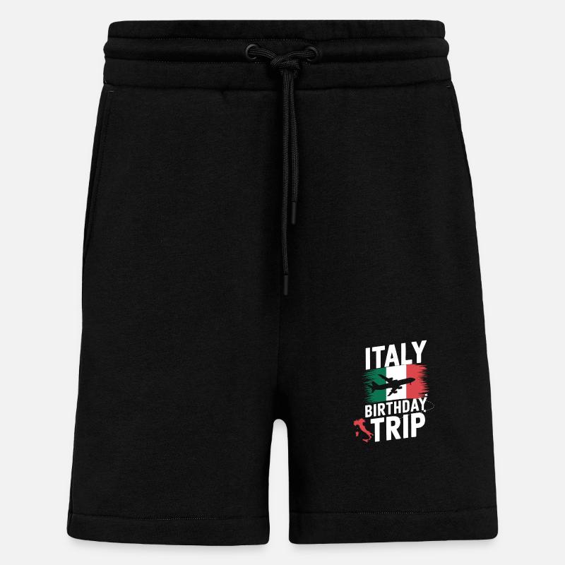 Italie Anniversaire Voyage Aventure - Short bio décontracté fabriqué en UE - SOLID BLACK