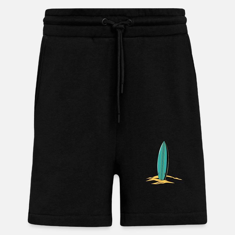 Retro Surfboard – Classic Beach Vibes - Shorts - made by SPREAD - SOLID BLACK