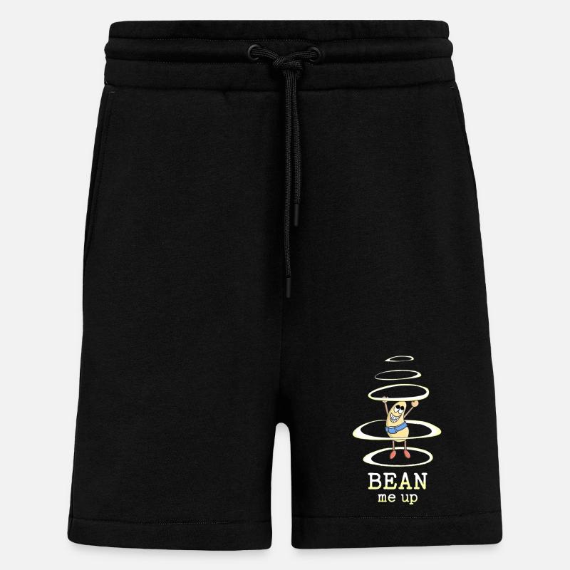 Bean Me-Up Space - Bean - Short bio décontracté fabriqué en UE - SOLID BLACK