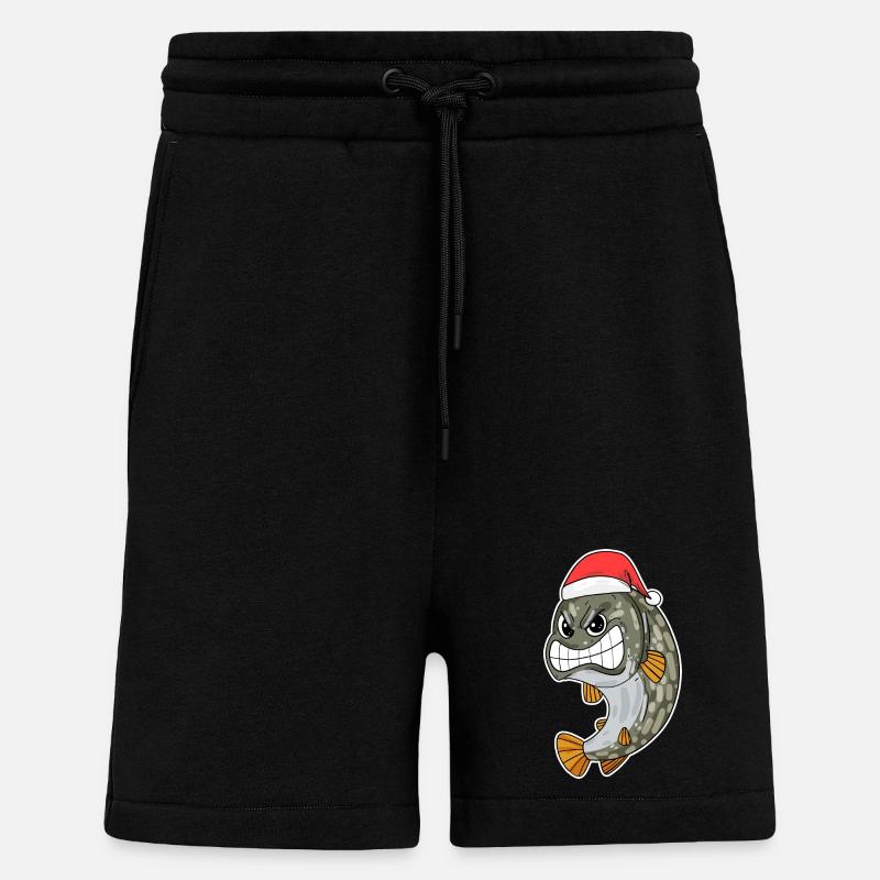 Pike Christmas Fish - Shorts - made by SPREAD - SOLID BLACK