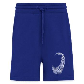 Monochromes Fingerabdruckkreis-Design - Shorts - made by SPREAD - Iconic Blue - Vorne