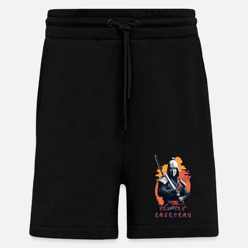 Samurai, Weg des Krieger - Shorts - made by SPREAD - SOLID BLACK