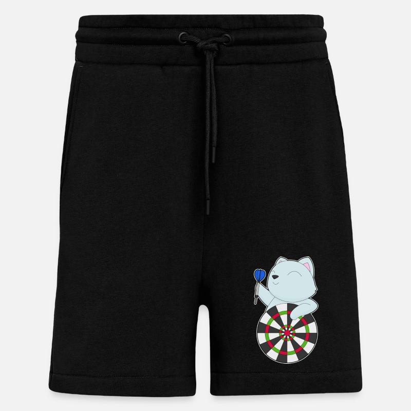 Cible de fléchettes pour chat - Short bio décontracté fabriqué en UE - SOLID BLACK