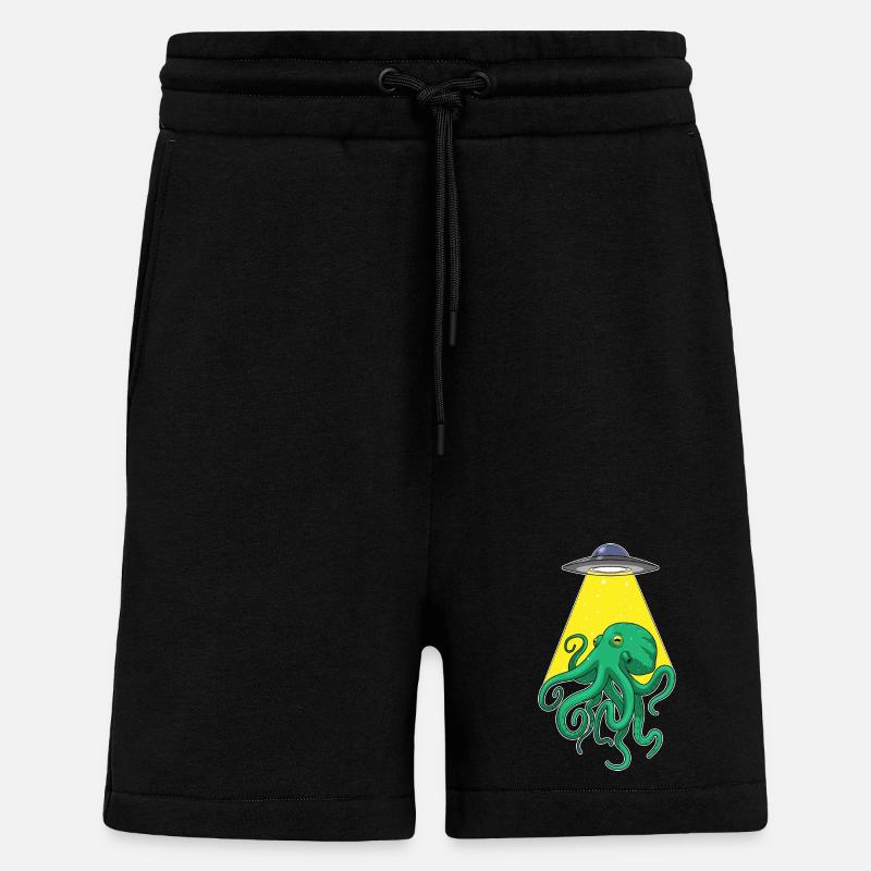 Krake Raumschiff Weltraum - Shorts - made by SPREAD - SOLID BLACK