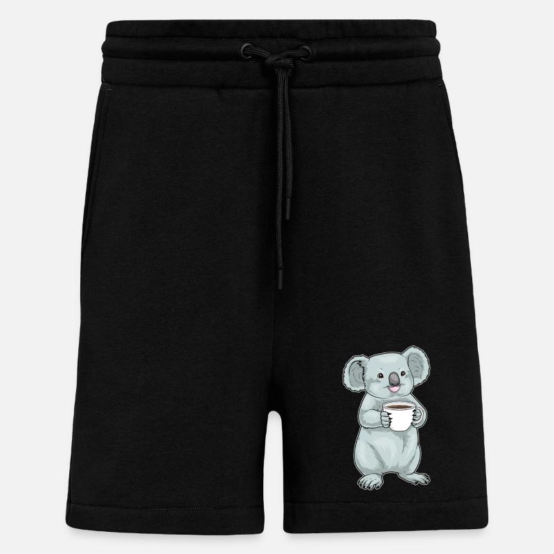 Tasse à café Koala - Short bio décontracté fabriqué en UE - SOLID BLACK