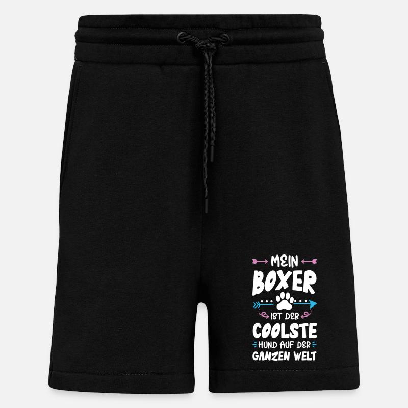 boxer hund spruch - Shorts - made by SPREAD - SOLID BLACK
