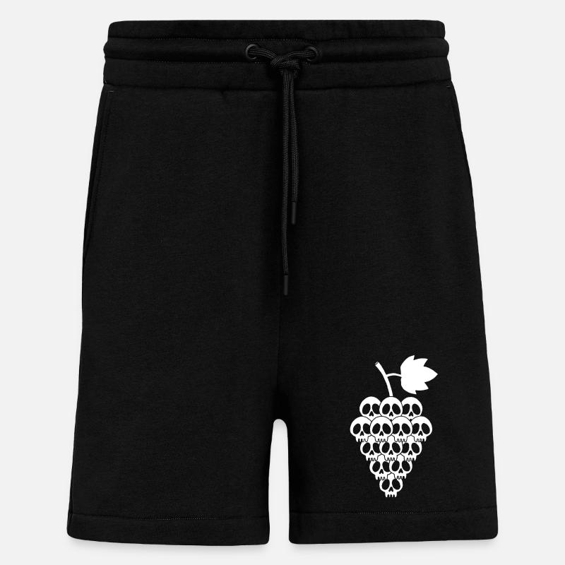 Weiße Traubenschädel - Shorts - made by SPREAD - SOLID BLACK