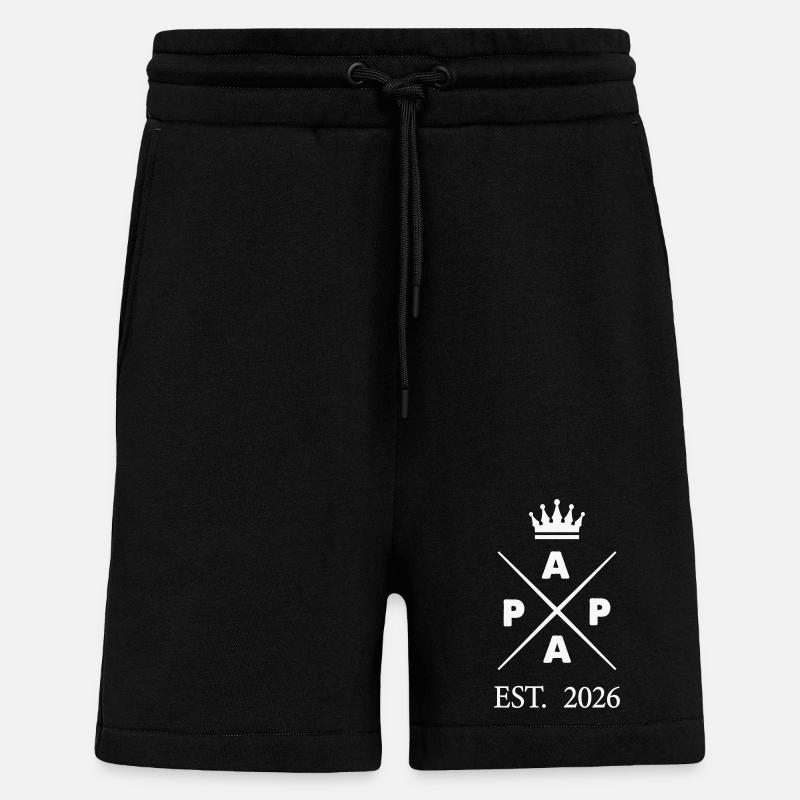 Papa Est 2026 - Short bio décontracté fabriqué en UE - SOLID BLACK