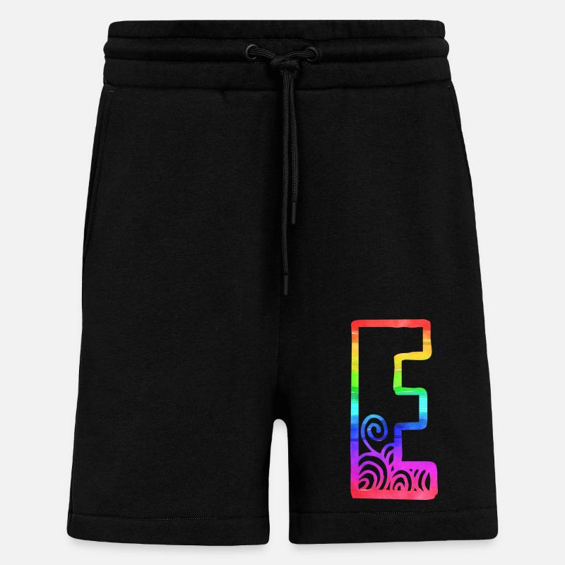 rainbow e - Shorts - made by SPREAD - SOLID BLACK