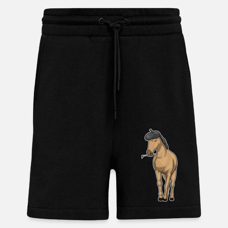 Pferd Maler Pinsel - Shorts - made by SPREAD - SOLID BLACK