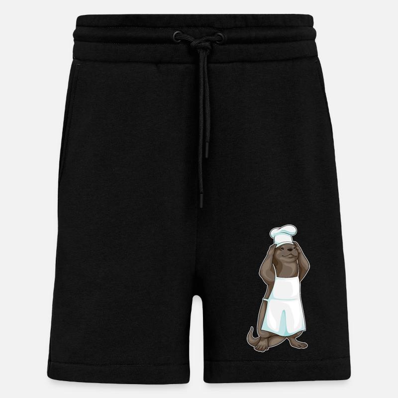 Tablier de cuisson Otter Koch - Short bio décontracté fabriqué en UE - SOLID BLACK