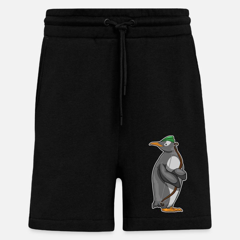 Arc de pingouin Archer - Short bio décontracté fabriqué en UE - SOLID BLACK