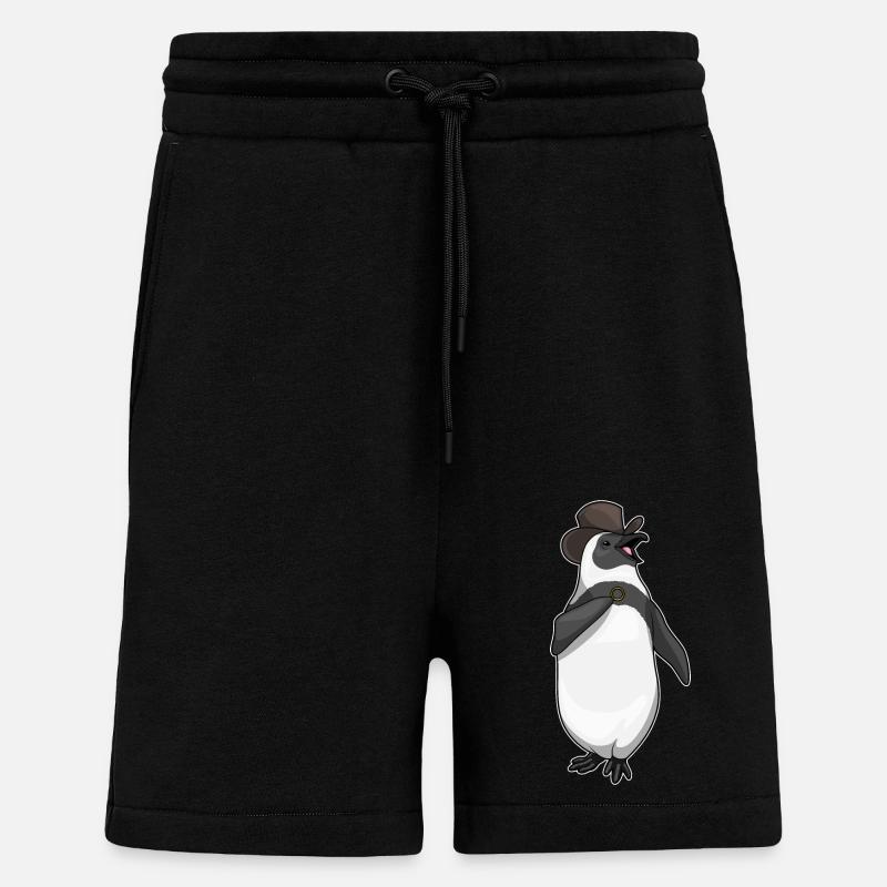 Penguin Groom Wedding Ring - Shorts - made by SPREAD - SOLID BLACK