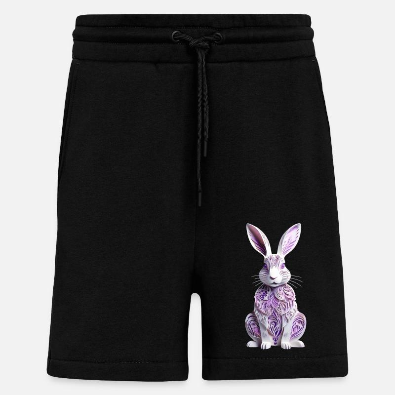 Bunny - Easter Bunny in Silhouette - Shorts - made by SPREAD - SOLID BLACK