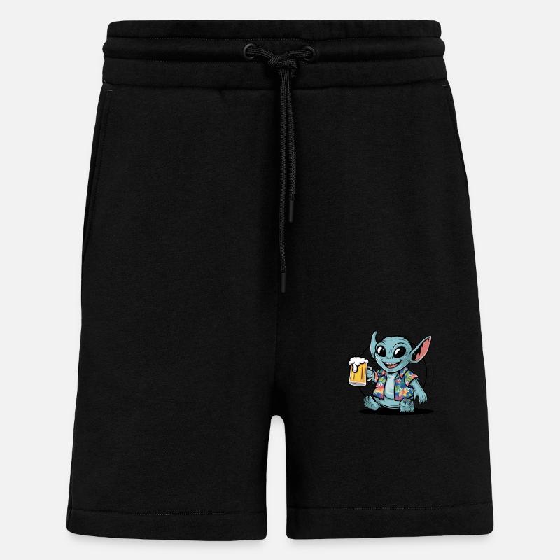 Alien Bier Geschenk - Shorts - made by SPREAD - SOLID BLACK