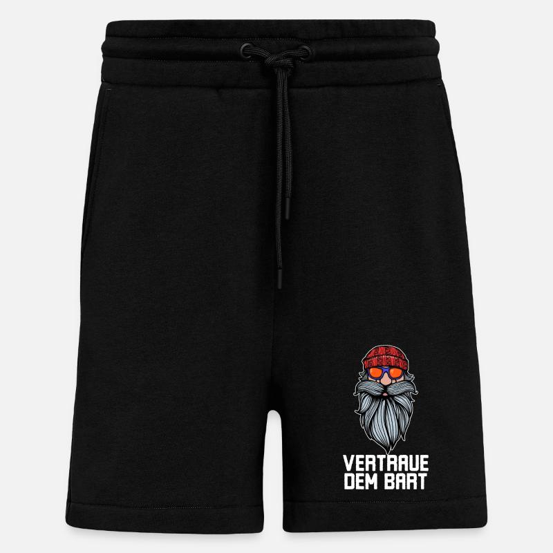 Humorvoll Bart Ziegenbart Statement Bartfrisur - Shorts - made by SPREAD - SOLID BLACK