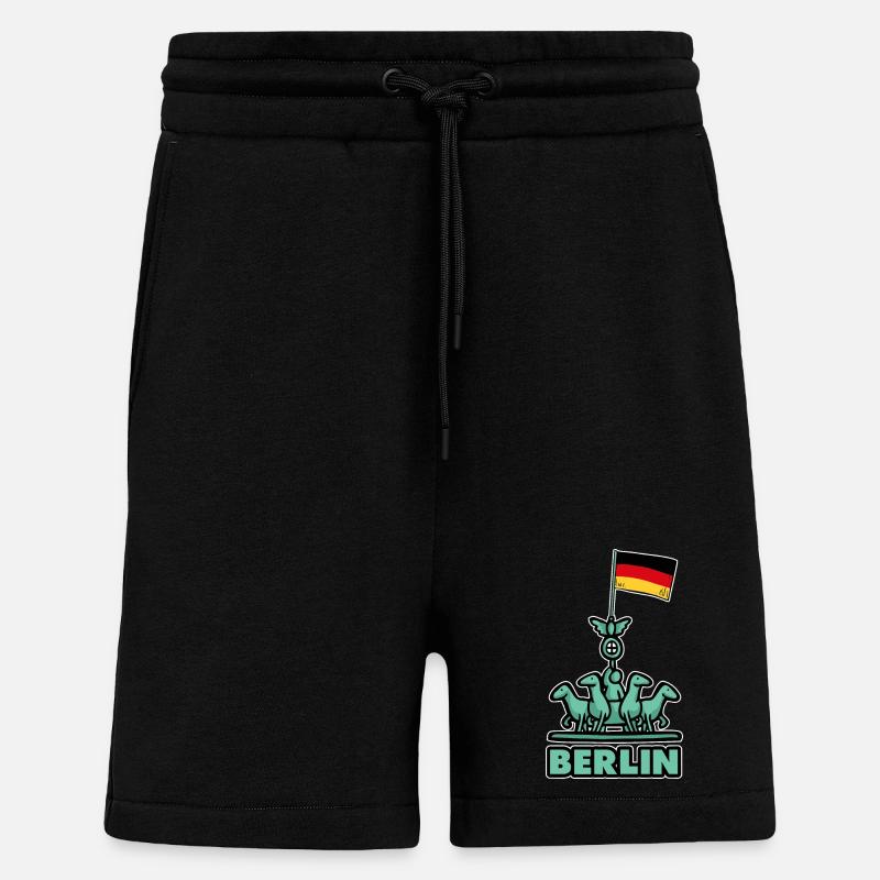 Berlin - Short bio décontracté fabriqué en UE - SOLID BLACK