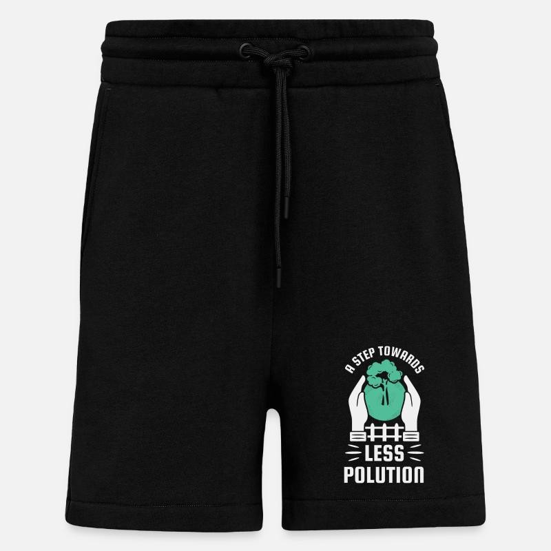 Step towards less pollution - Shorts - made by SPREAD - SOLID BLACK