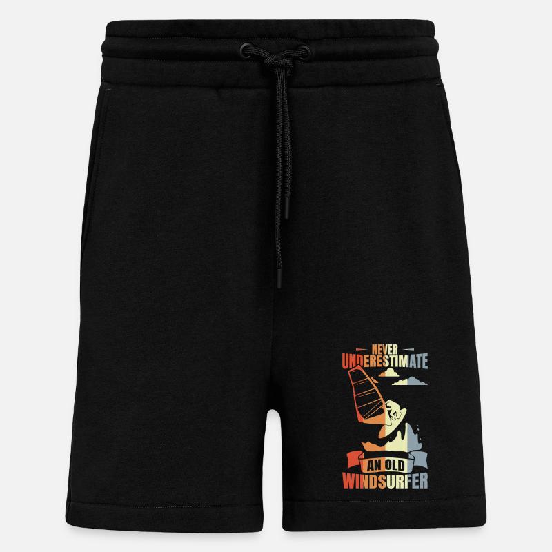 Windsurfer Großvater - Shorts - made by SPREAD - SOLID BLACK
