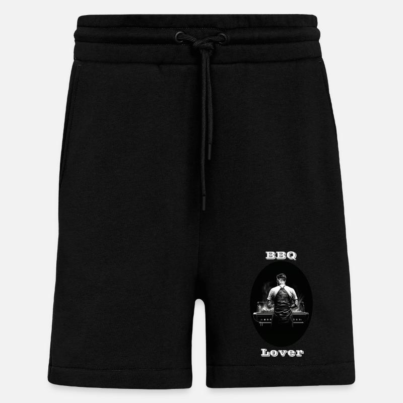 BBQ Lover blanc - Short bio décontracté fabriqué en UE - SOLID BLACK