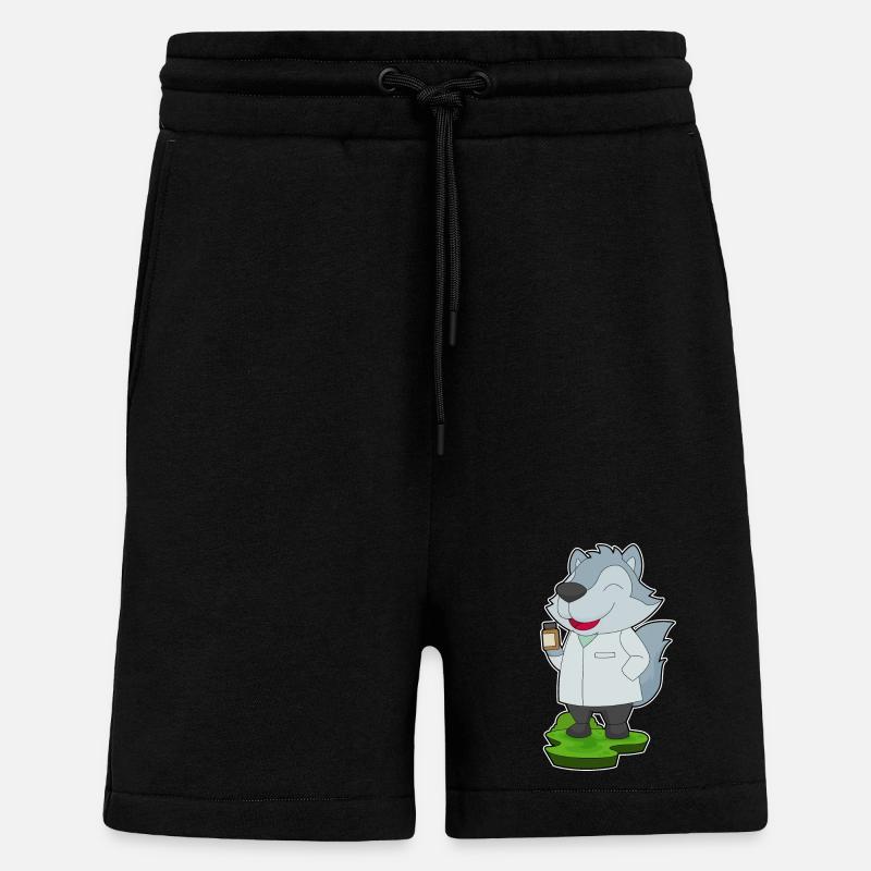 Wolf Arzt Medizin - Shorts - made by SPREAD - SOLID BLACK