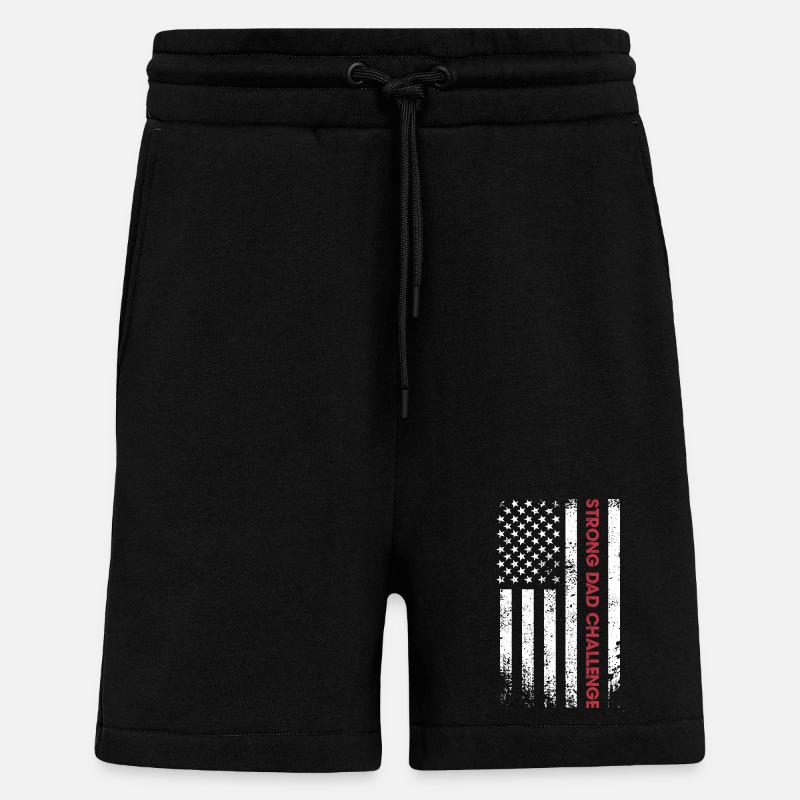 Strong Dad Challenge Flag - Shorts - made by SPREAD - SOLID BLACK