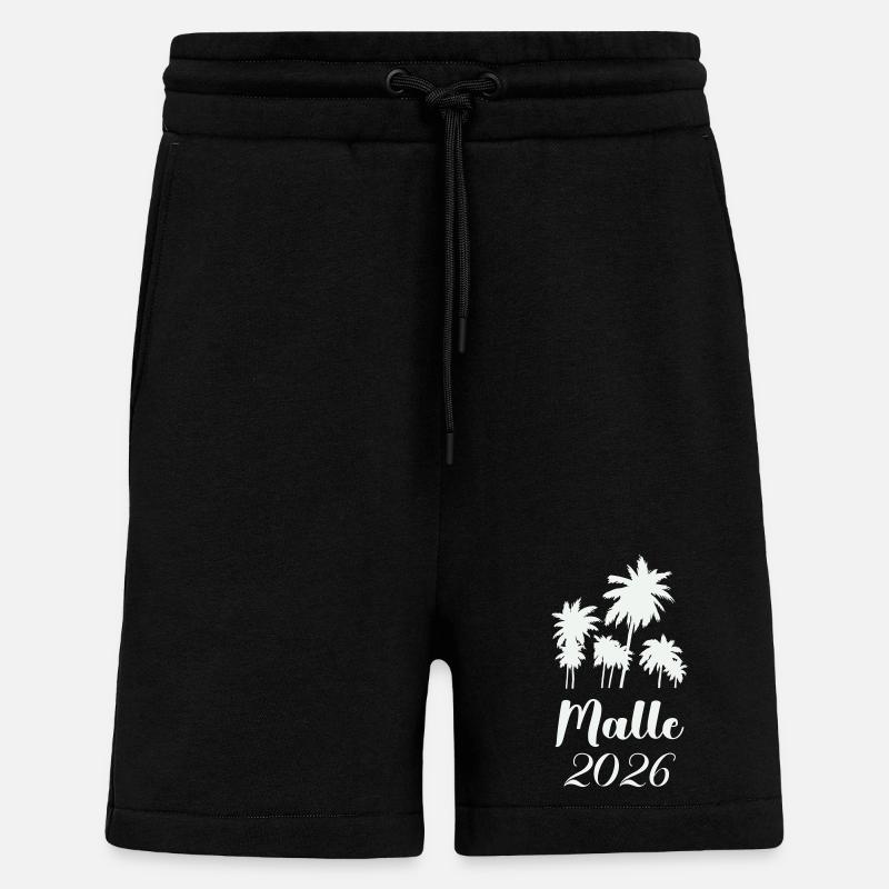 Malle édition Palm Tree 2026 - Short bio décontracté fabriqué en UE - SOLID BLACK