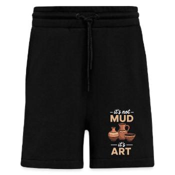 Atelier de poterie Amour de la poterie - Short bio décontracté fabriqué en UE - SOLID BLACK - Devant