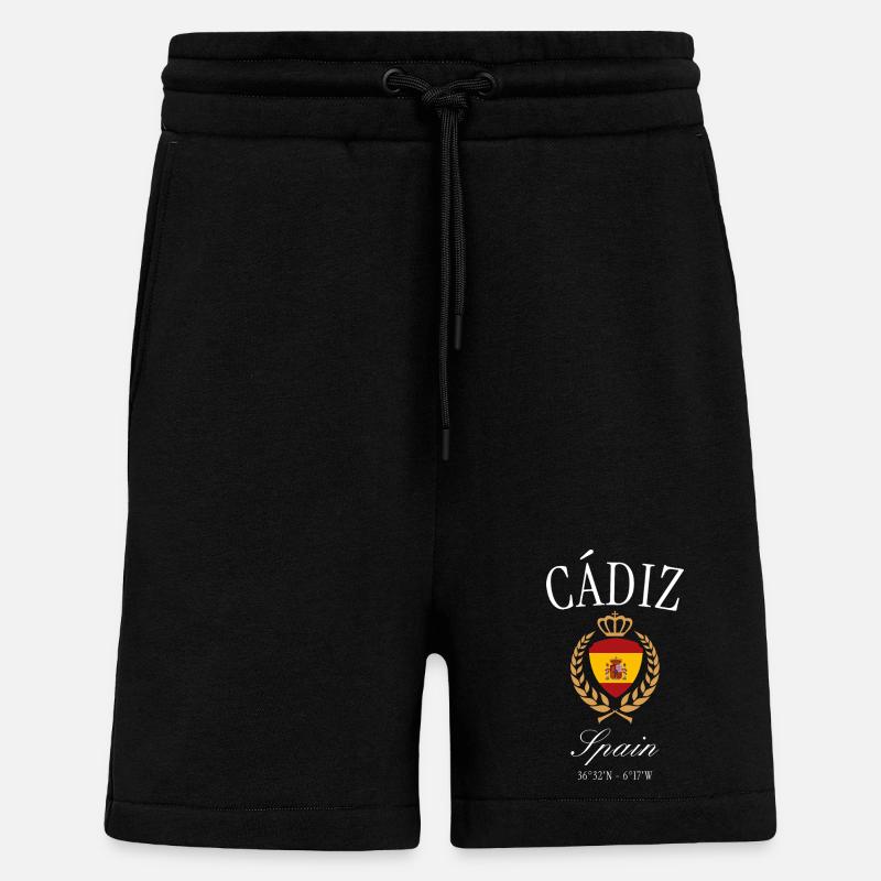 Cádiz Spanien Wappen Krone – Reise Souvenir - Shorts - made by SPREAD - SOLID BLACK