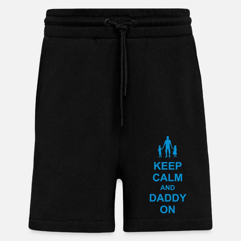 Papa sur Keep Calm - Short bio décontracté fabriqué en UE - SOLID BLACK