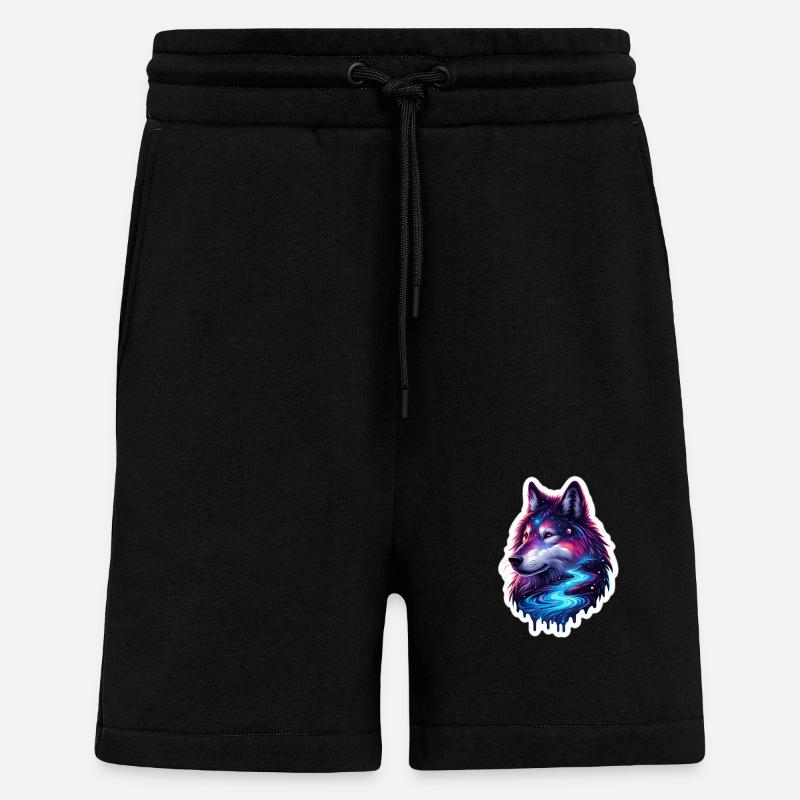 Wolve céleste - Short bio décontracté fabriqué en UE - SOLID BLACK