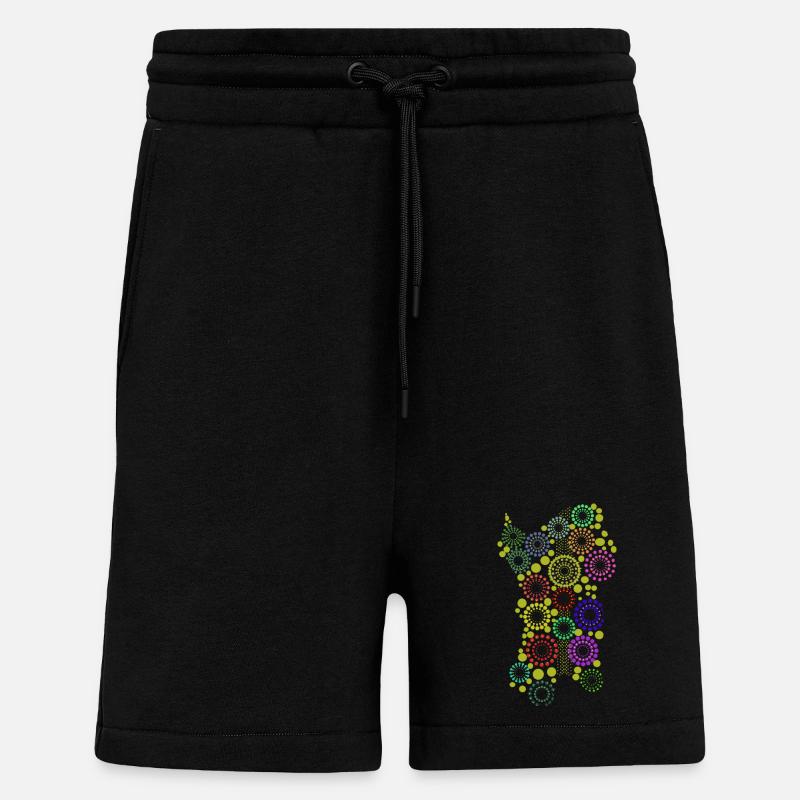 sardaigne en couleur2 - Short bio décontracté fabriqué en UE - SOLID BLACK