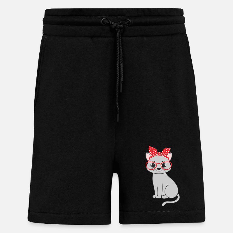Katze Katzen - Shorts - made by SPREAD - SOLID BLACK
