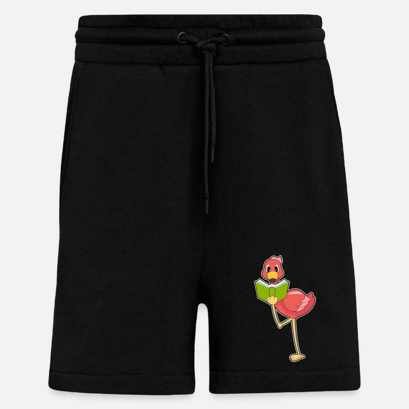 Flamingo Nerd Buch - Shorts - made by SPREAD - SOLID BLACK