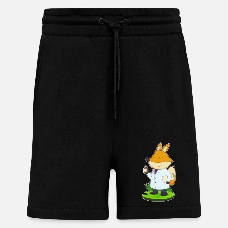 Fuchs Arzt Medizin - Shorts - made by SPREAD - SOLID BLACK