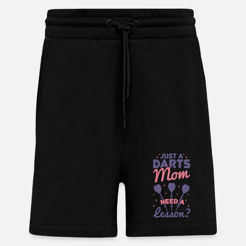 Mère joueuse de fléchettes - Short bio décontracté fabriqué en UE - SOLID BLACK
