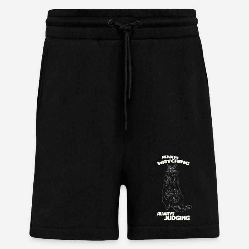 IMMER BEOBACHTEND, IMMER URTEILEND - Shorts - made by SPREAD - SOLID BLACK