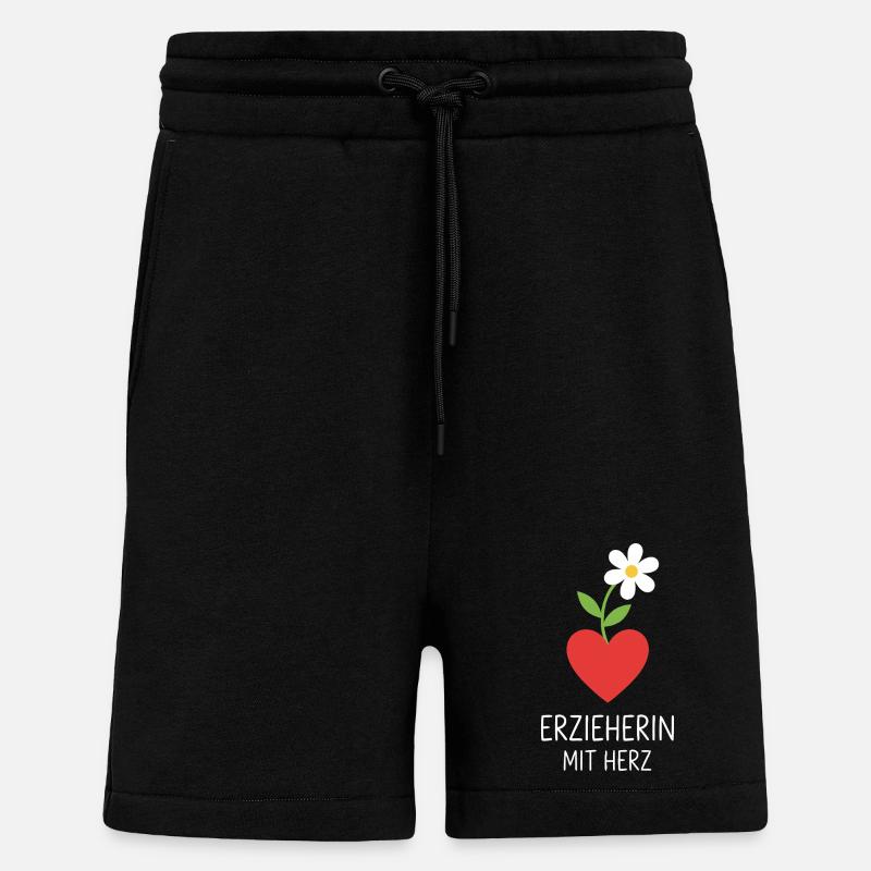 Educator with heart - Shorts - made by SPREAD - SOLID BLACK