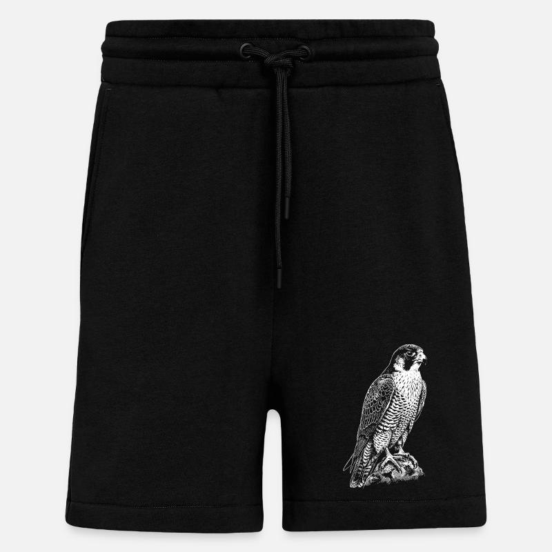 Predatory Falcon Silhouette - Shorts - made by SPREAD - SOLID BLACK