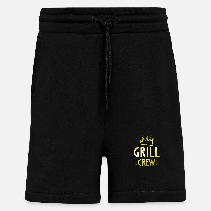 Équipe de grillades - Short bio décontracté fabriqué en UE - SOLID BLACK