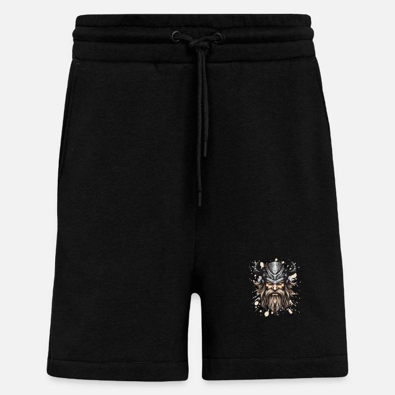 Wikinger Kopf Helm Odin - Shorts - made by SPREAD - SOLID BLACK