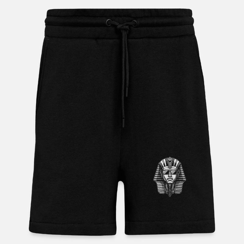 Crâne de Pharaon Cool - Short bio décontracté fabriqué en UE - SOLID BLACK
